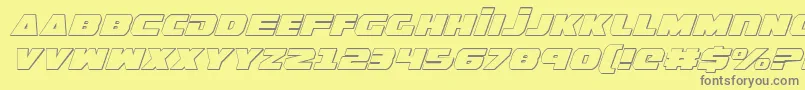 GuardianShadowItalic Font – Gray Fonts on Yellow Background