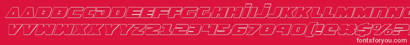 GuardianShadowItalic Font – Pink Fonts on Red Background