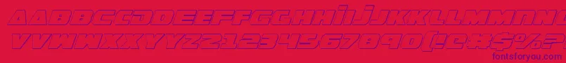 Шрифт GuardianShadowItalic – фиолетовые шрифты на красном фоне