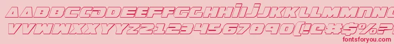 Шрифт GuardianShadowItalic – красные шрифты на розовом фоне