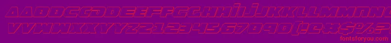 fuente GuardianShadowItalic – Fuentes Rojas Sobre Fondo Morado