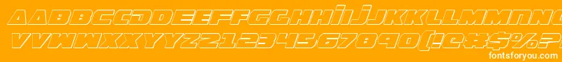 GuardianShadowItalic Font – White Fonts on Orange Background