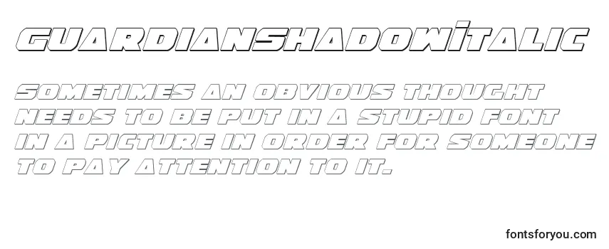GuardianShadowItalic Font