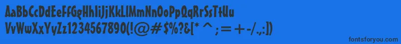 Шрифт Misterearlcbt – чёрные шрифты на синем фоне