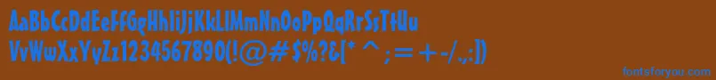 Misterearlcbt Font – Blue Fonts on Brown Background