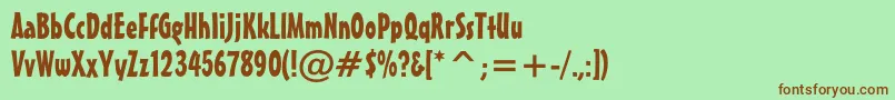 Misterearlcbt Font – Brown Fonts on Green Background