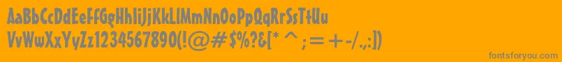 Misterearlcbt-Schriftart – Graue Schriften auf orangefarbenem Hintergrund