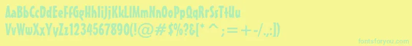 Misterearlcbt Font – Green Fonts on Yellow Background