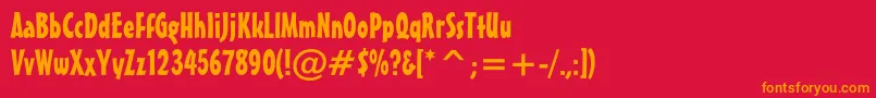 fuente Misterearlcbt – Fuentes Naranjas Sobre Fondo Rojo