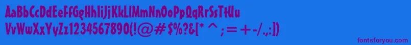 Misterearlcbt Font – Purple Fonts on Blue Background