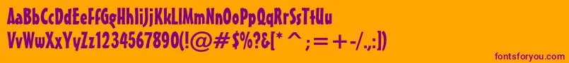 Misterearlcbt Font – Purple Fonts on Orange Background
