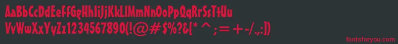 Misterearlcbt Font – Red Fonts on Black Background