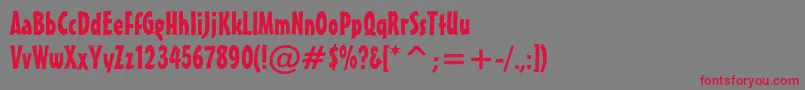 Misterearlcbt Font – Red Fonts on Gray Background