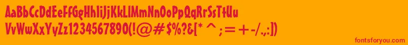 Misterearlcbt Font – Red Fonts on Orange Background