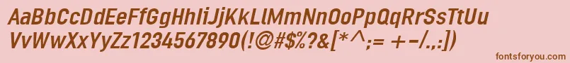 Шрифт LinotypeOrdinarItalic – коричневые шрифты на розовом фоне