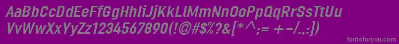 LinotypeOrdinarItalic Font – Gray Fonts on Purple Background