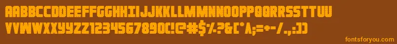 Ironforge Font – Orange Fonts on Brown Background