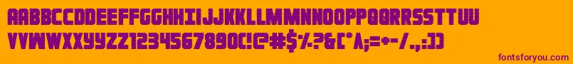 Шрифт Ironforge – фиолетовые шрифты на оранжевом фоне