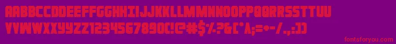 フォントIronforge – 紫の背景に赤い文字