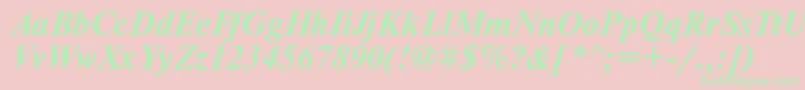 Timesett Font – Green Fonts on Pink Background