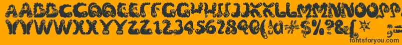 Wibbles ffy Font – Black Fonts on Orange Background