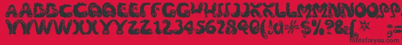 Wibbles ffy Font – Black Fonts on Red Background