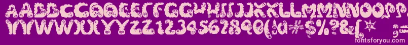 Wibbles ffy Font – Pink Fonts on Purple Background