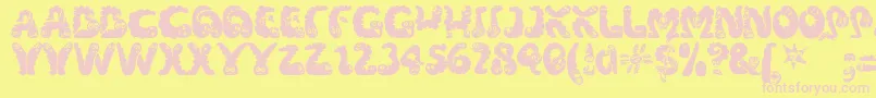 Wibbles ffy Font – Pink Fonts on Yellow Background