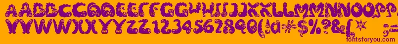 Wibbles ffy Font – Purple Fonts on Orange Background