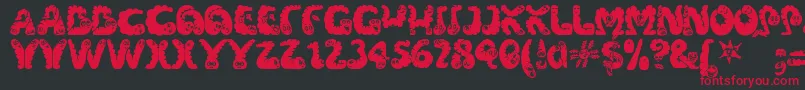 Wibbles ffy Font – Red Fonts on Black Background