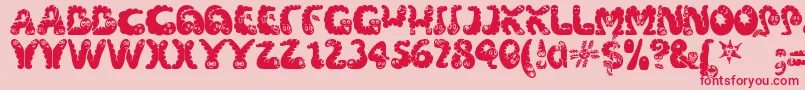 Wibbles ffy Font – Red Fonts on Pink Background