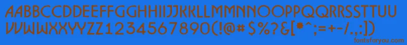 ALancetrgh Font – Brown Fonts on Blue Background