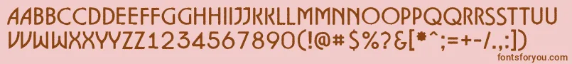 ALancetrgh Font – Brown Fonts on Pink Background