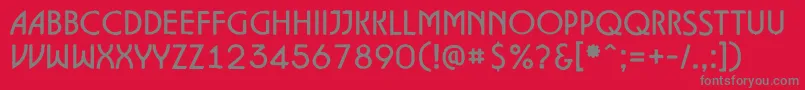 ALancetrgh Font – Gray Fonts on Red Background