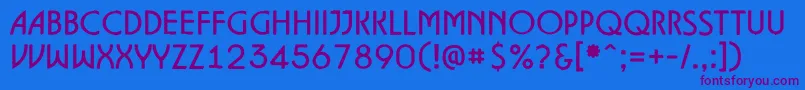 ALancetrgh Font – Purple Fonts on Blue Background