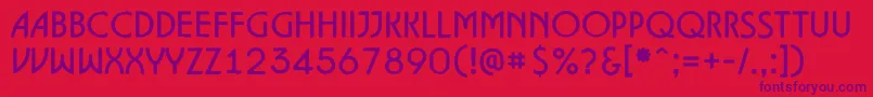 ALancetrgh Font – Purple Fonts on Red Background