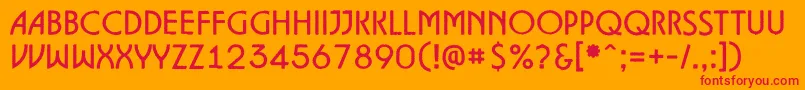 ALancetrgh Font – Red Fonts on Orange Background