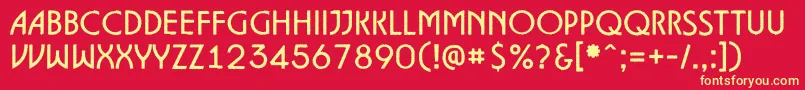 ALancetrgh Font – Yellow Fonts on Red Background