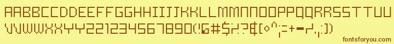 SamsonThin-fontti – ruskeat fontit keltaisella taustalla