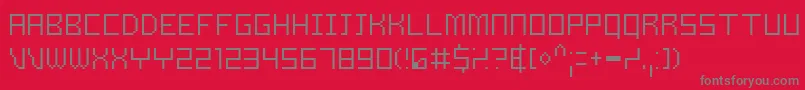 Police SamsonThin – polices grises sur fond rouge