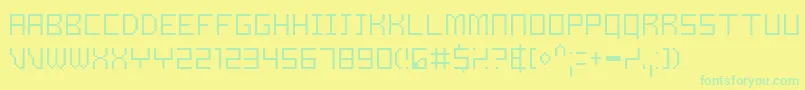 フォントSamsonThin – 黄色い背景に緑の文字