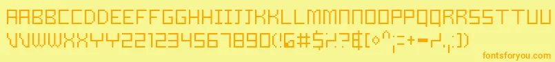 En savoir plus sur la police SamsonThin Police SamsonThin – polices orange sur fond jaune