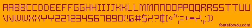 SamsonThin Font – Purple Fonts on Orange Background