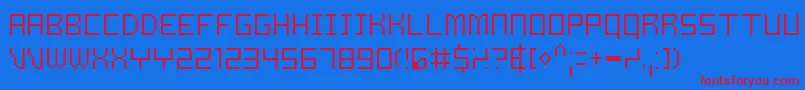 SamsonThin Font – Red Fonts on Blue Background