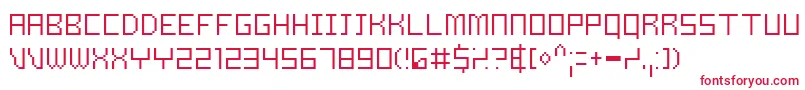 フォントSamsonThin – 白い背景に赤い文字