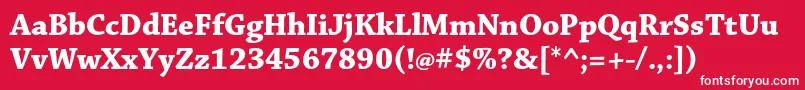 ChaparralproBoldsubh Font – White Fonts on Red Background
