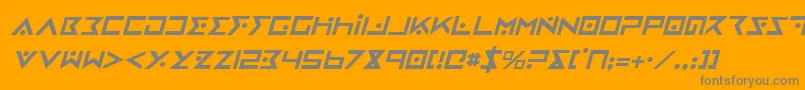 Шрифт IronCobraItalic – серые шрифты на оранжевом фоне