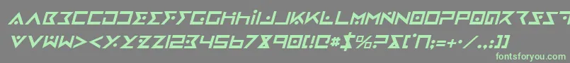 Weitere Informationen zur IronCobraItalic-Schriftart IronCobraItalic-Schriftart – Grüne Schriften auf grauem Hintergrund