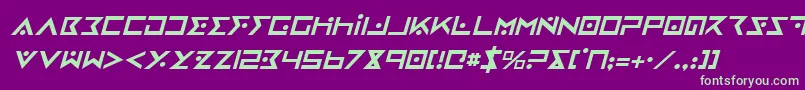 Lisätietoja IronCobraItalic-fontista IronCobraItalic-fontti – vihreät fontit violetilla taustalla