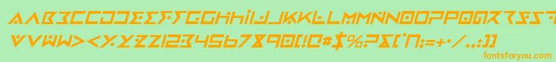 Подробнее о шрифте IronCobraItalic Шрифт IronCobraItalic – оранжевые шрифты на зелёном фоне